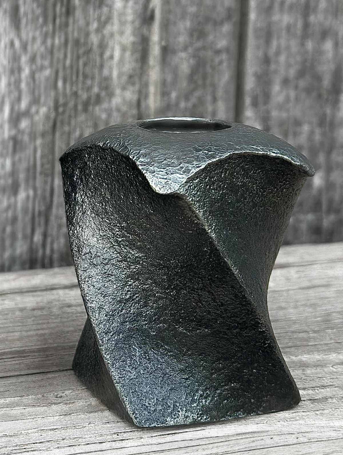 Solid Steel Candleholders