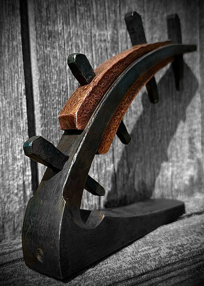 Inflection Forged steel & copper - hot wax finish