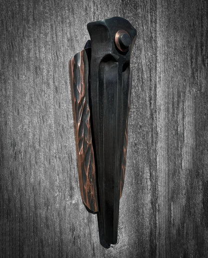 Sculpture Forged steel, copper - hot wax finish