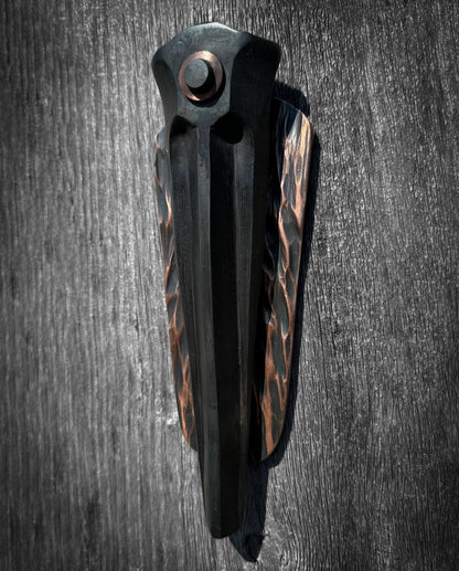 Sculpture Forged steel, copper - hot wax finish